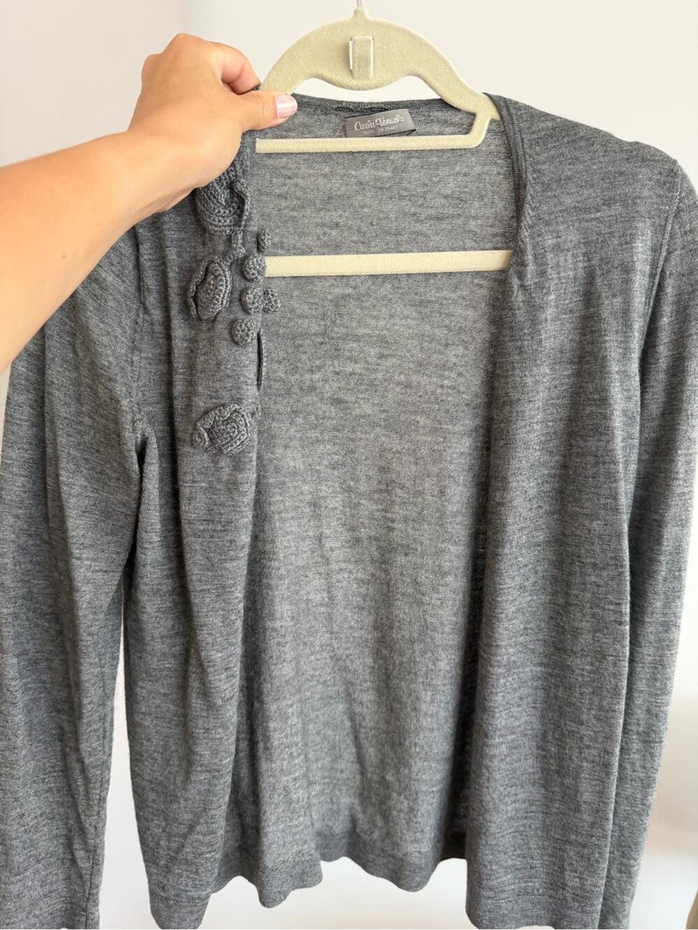 🗽Carla Variola Lightweight Gray Cardigan Sweater